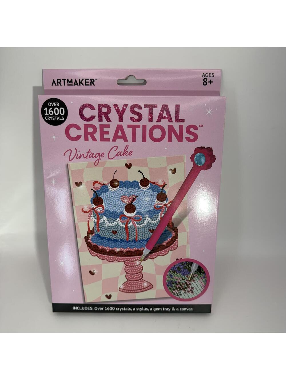Brand New Sealed ArtMaker Crystal Creations Vintage Cake Craft Kit